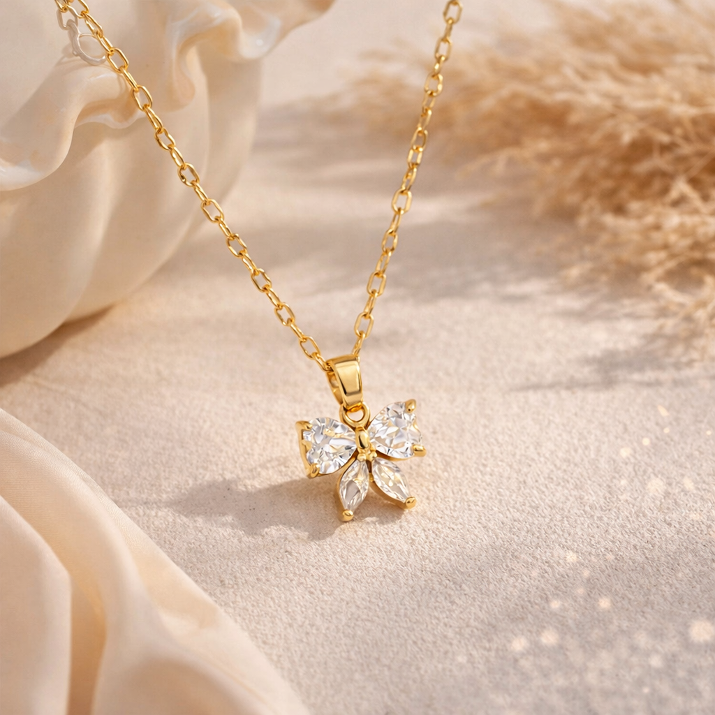 Crystal Bloom Pendant Necklace