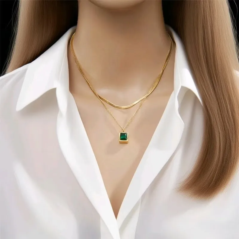 Emerald Layered Necklace