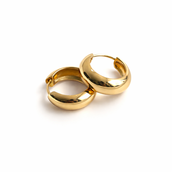 Auric Dome Hoop Earrings – 18K Gold Plated | Eira Collections