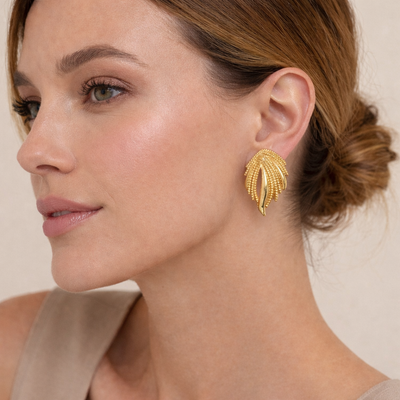 Eternal Leaf Earrings – 18K Gold Plated | Eira Collections