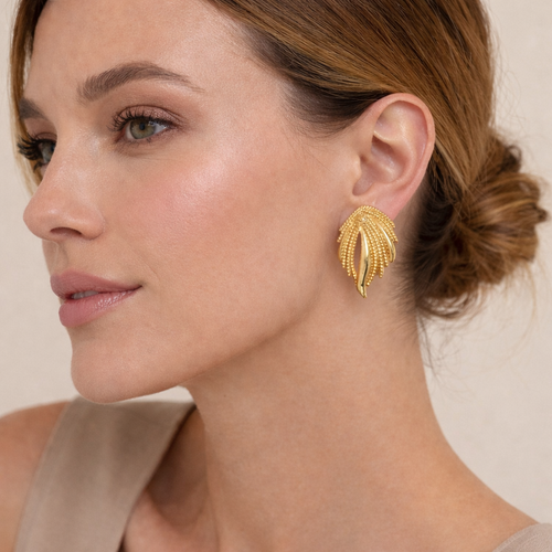 Eternal Leaf Earrings – 18K Gold Plated | Eira Collections