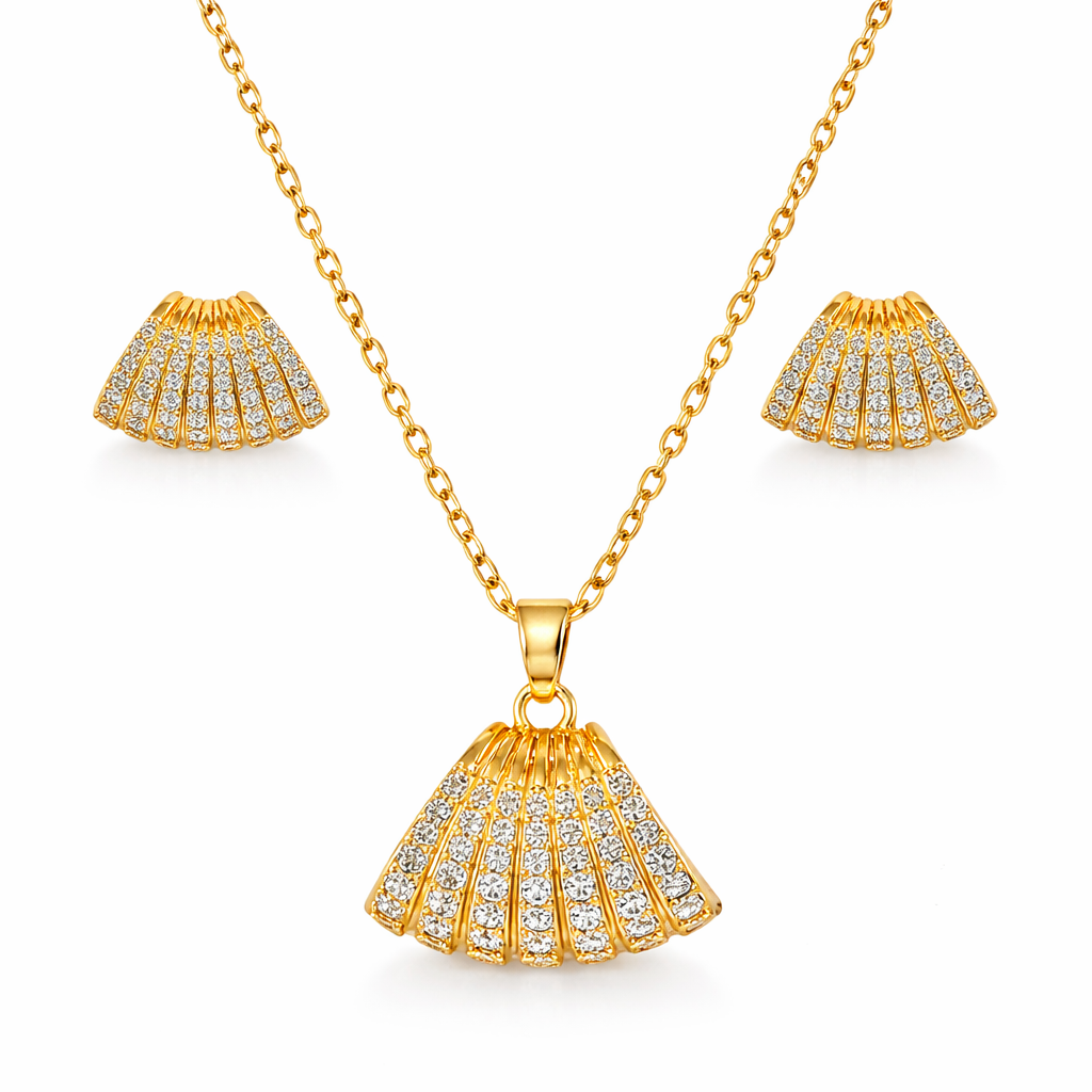 Glowcrest Crystal curve Necklace Set