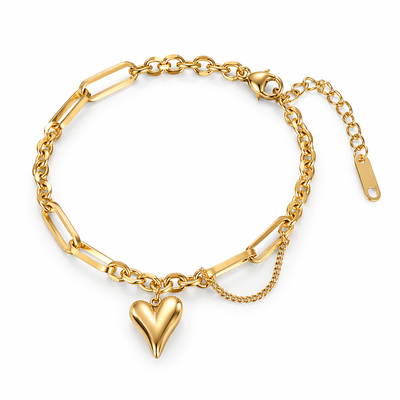 Trendy Gold Statement Bracelet