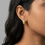Aurelia Drop Hoop Earrings – 18K Gold Plated | Eira Collections