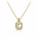 Radiant Halo Pendant Set